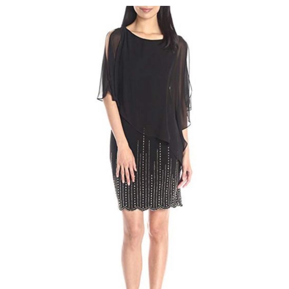 Xscape Navy Blue Sheath Dress